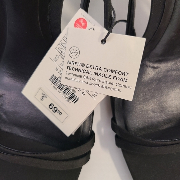 ZARA EMBELLISHED BOW BALLET FLATS BLACK SIZE| 2577/010 - Picture 6 of 11